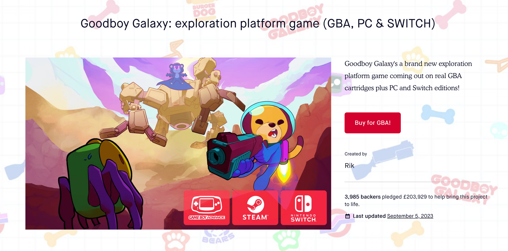 Goodboy Galaxy - a game for GBA (+ PC + Switch soon)